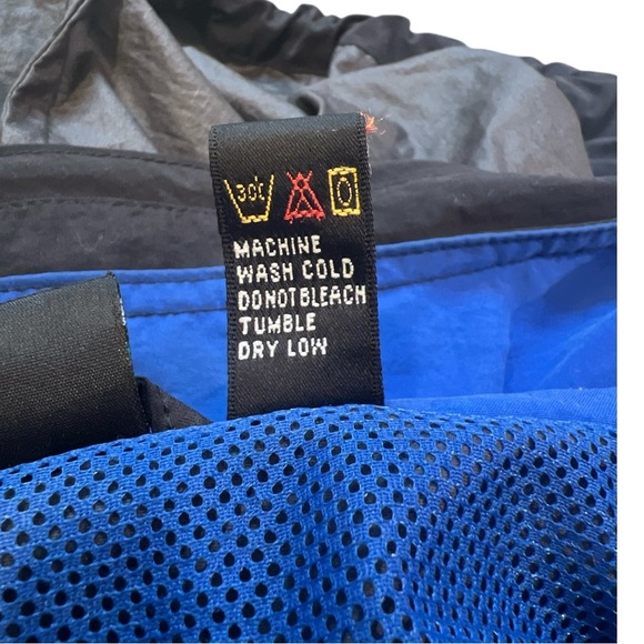 Greg Norman Windbreaker, Full Zip, Packable Hood, Men’s, Blue/Black, Size Large - Picture 6 of 12